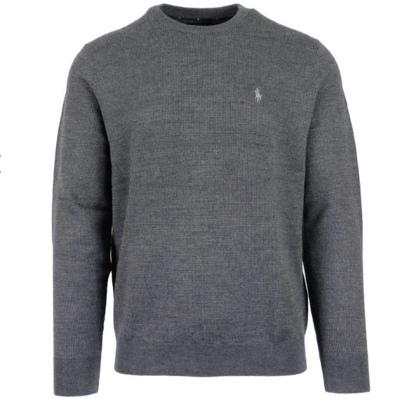 POLO RALPH LAUREN Washable Wool Crewneck Sweater Jumper Logo Top Minimalist M - Picture 15 of 15